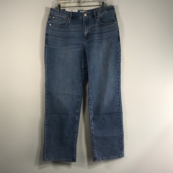 Seven7 Loose Fit Straight Denim Jean Women's Size 8 - Blue